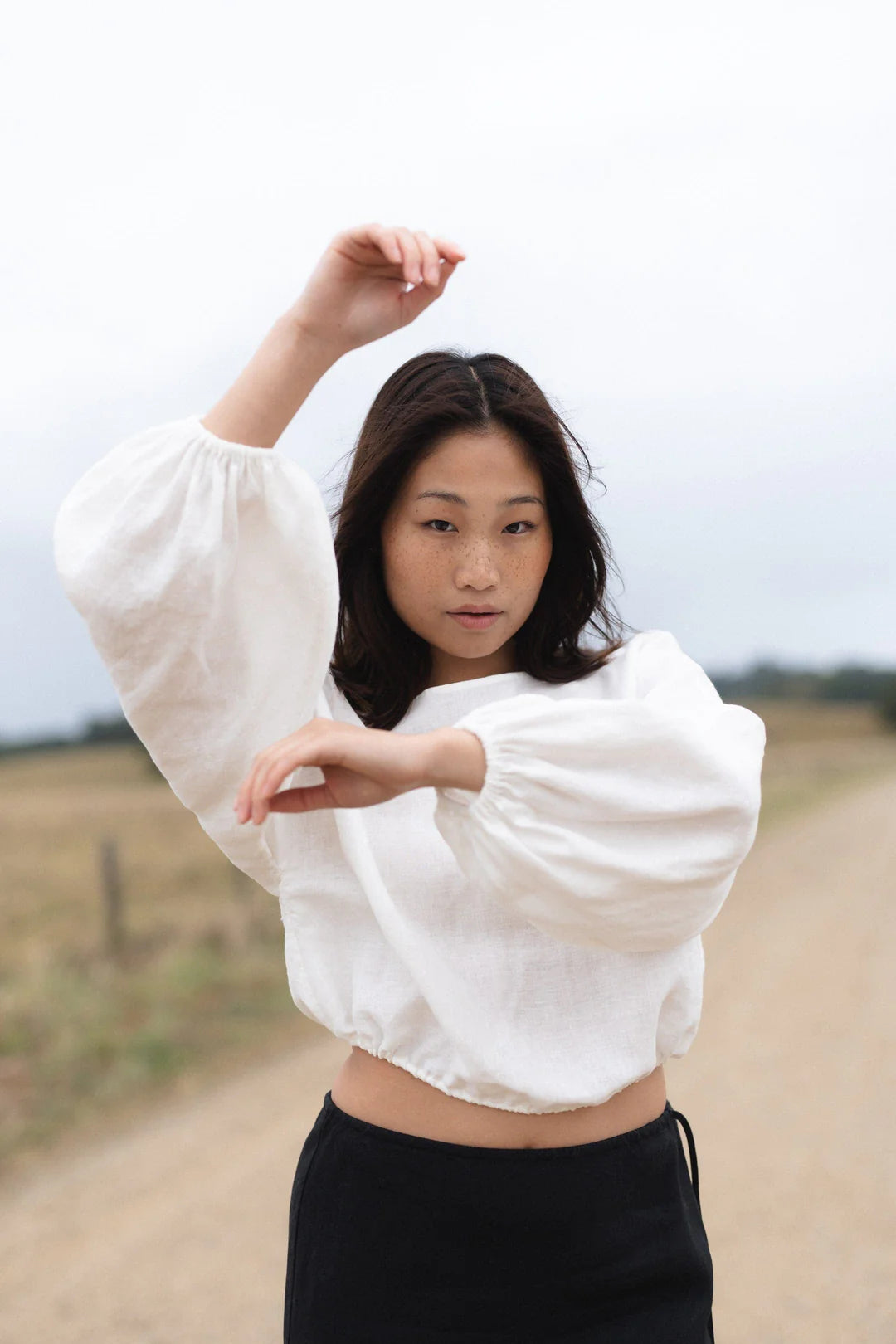 Lilly Pilly Louisa Linen Top - Ivory – Rare Threads