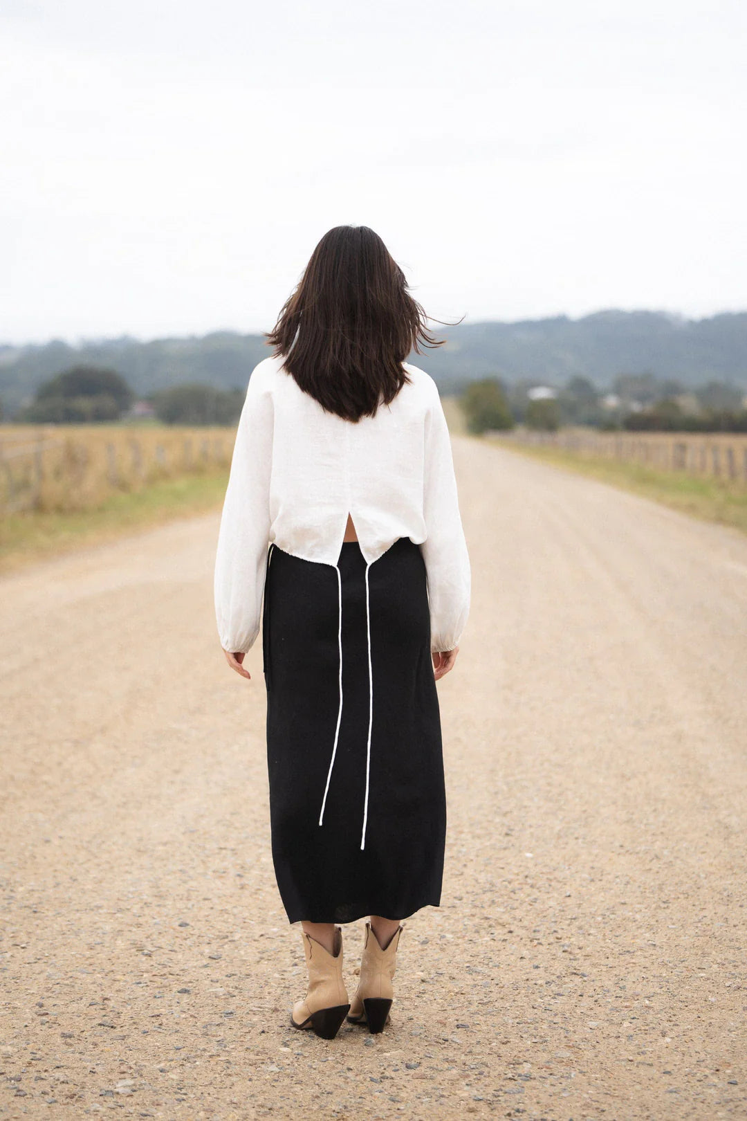 Lilly Pilly Louisa Linen Top - Ivory