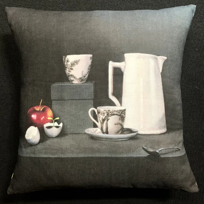 Anita Mertzlin - Linen White Jug Cushion.