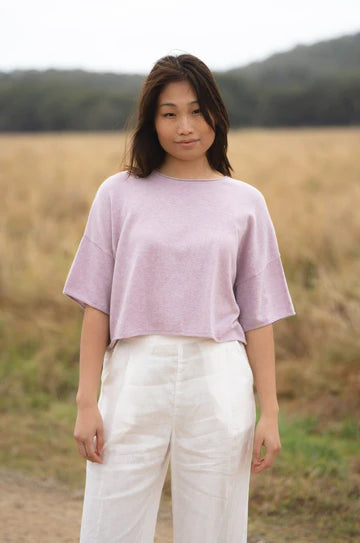 Lilly Pilly Addison Knit Top - Soft Lilac