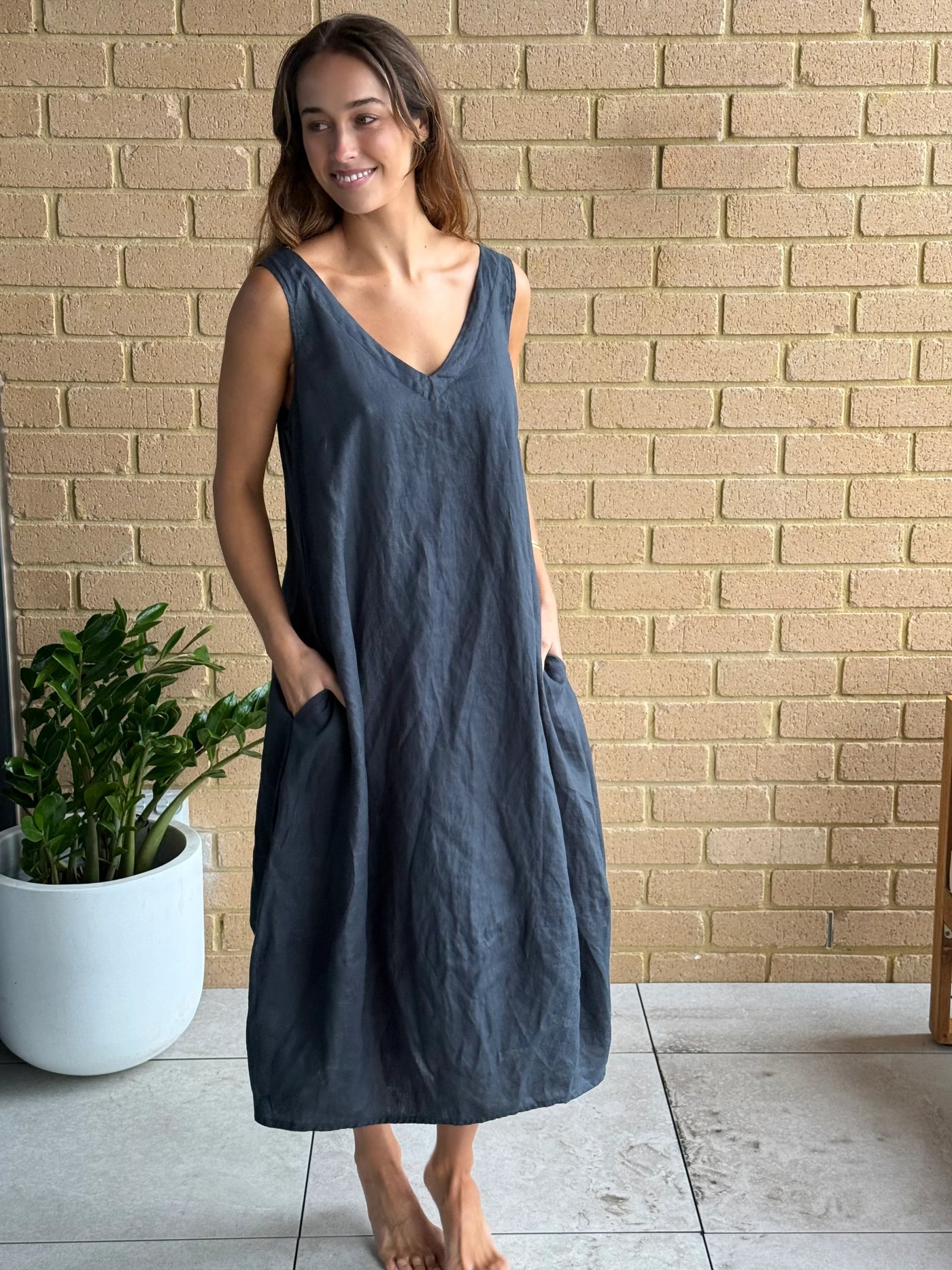 Frockk  - Amber Dress. Charcoal.