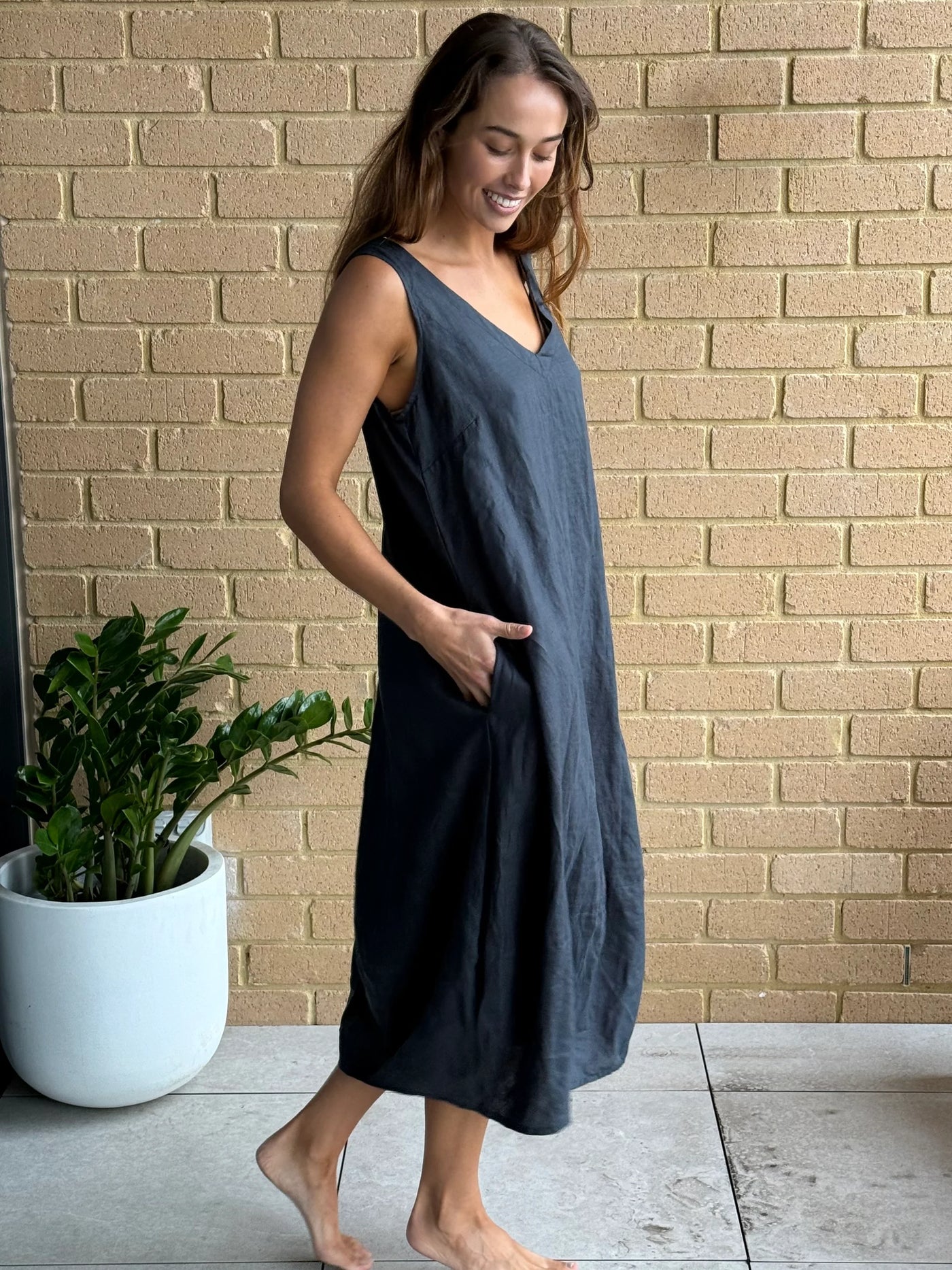 Frockk  - Amber Dress. Charcoal.