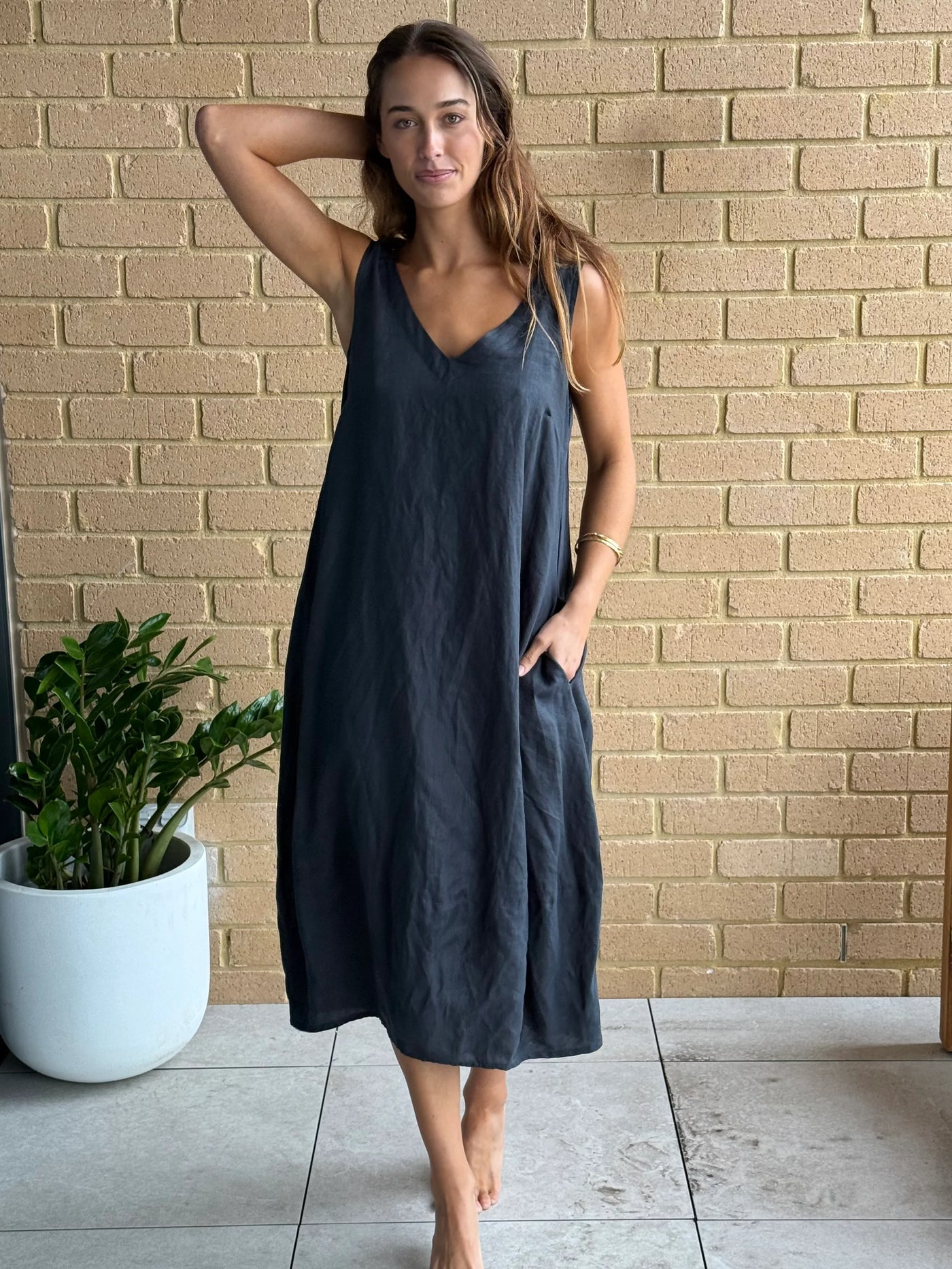 Frockk  - Amber Dress. Charcoal.