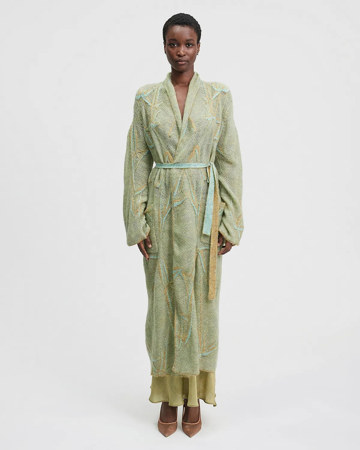 Mes Demoiselle - Barucha Knit Coat. Green