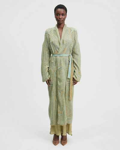 Mes Demoiselle - Barucha Knit Coat. Green