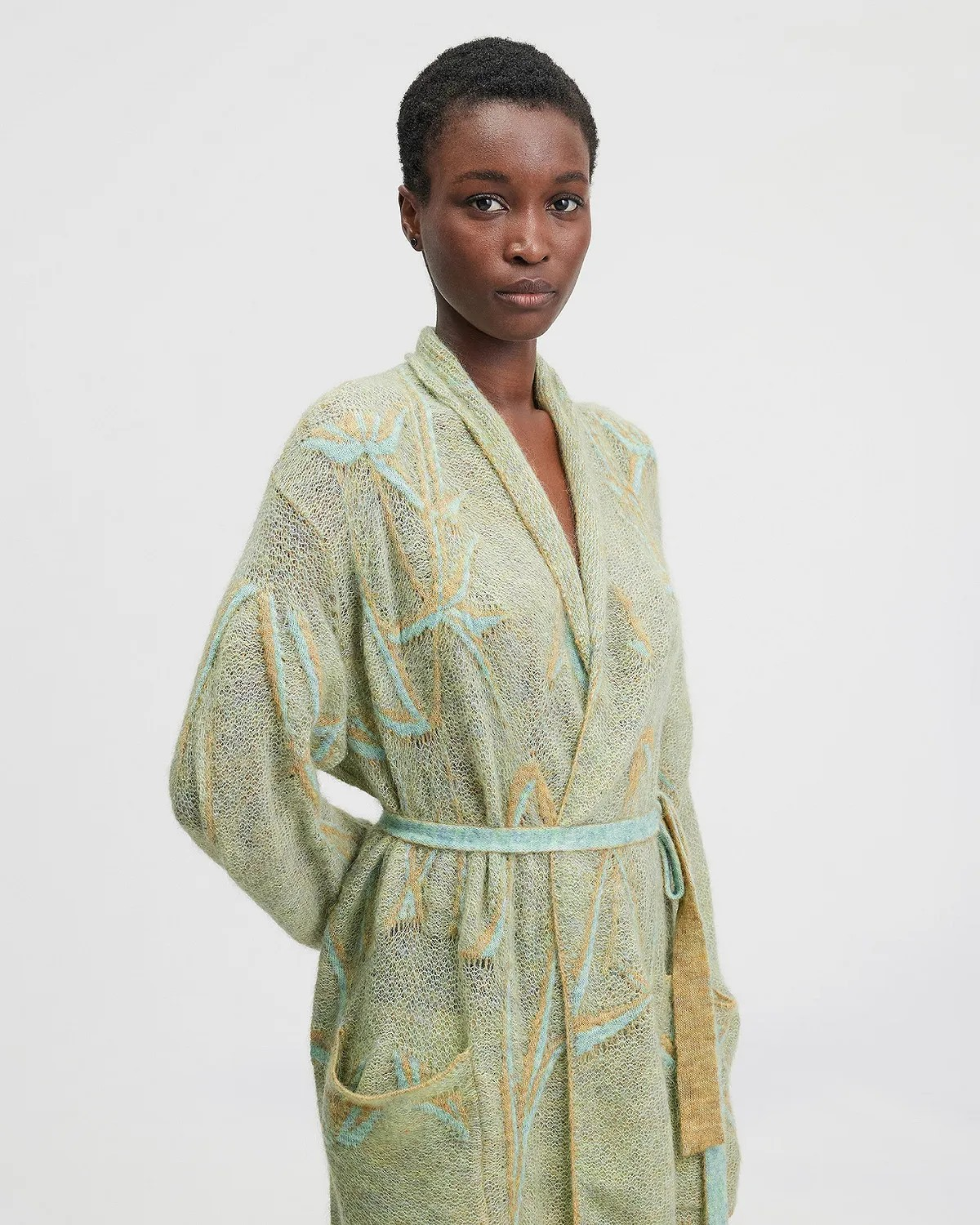 Mes Demoiselle - Barucha Knit Coat. Green