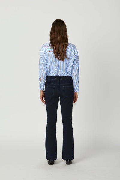 New London Jean - Olympia Pull On Flare Jean. DW