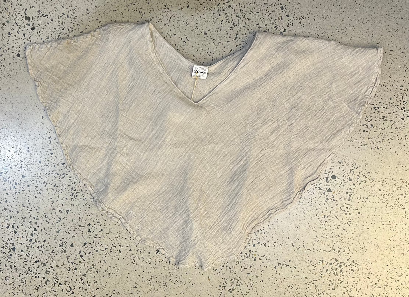 La Bottega Di Brunella - Poncho Top Garzata. Naturale