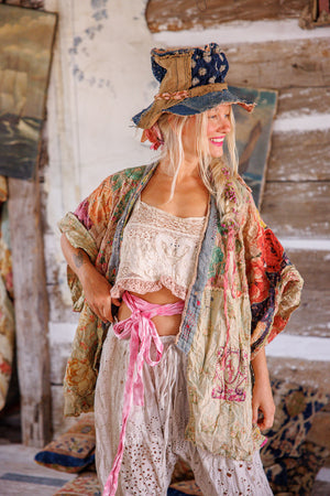 Magnolia Pearl - Piecewise Crop Dashi Kimono. Wonderland