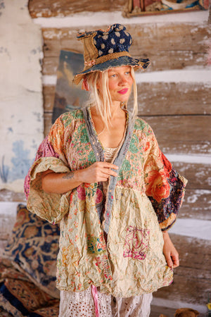 Magnolia Pearl - Piecewise Crop Dashi Kimono. Wonderland