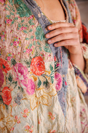 Magnolia Pearl - Piecewise Crop Dashi Kimono. Wonderland