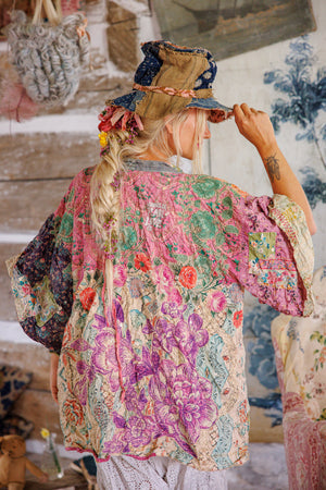 Magnolia Pearl - Piecewise Crop Dashi Kimono. Wonderland