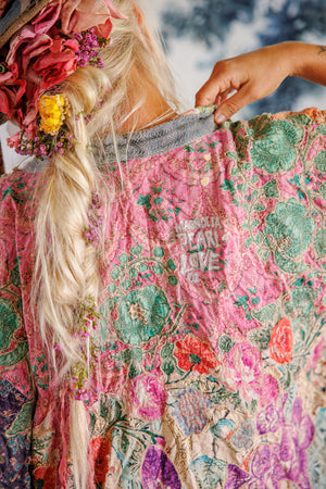 Magnolia Pearl - Piecewise Crop Dashi Kimono. Wonderland