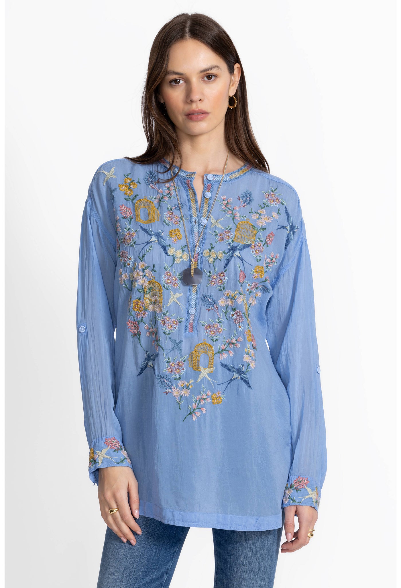 Johnny Was - Zinnia Tunic. Blue