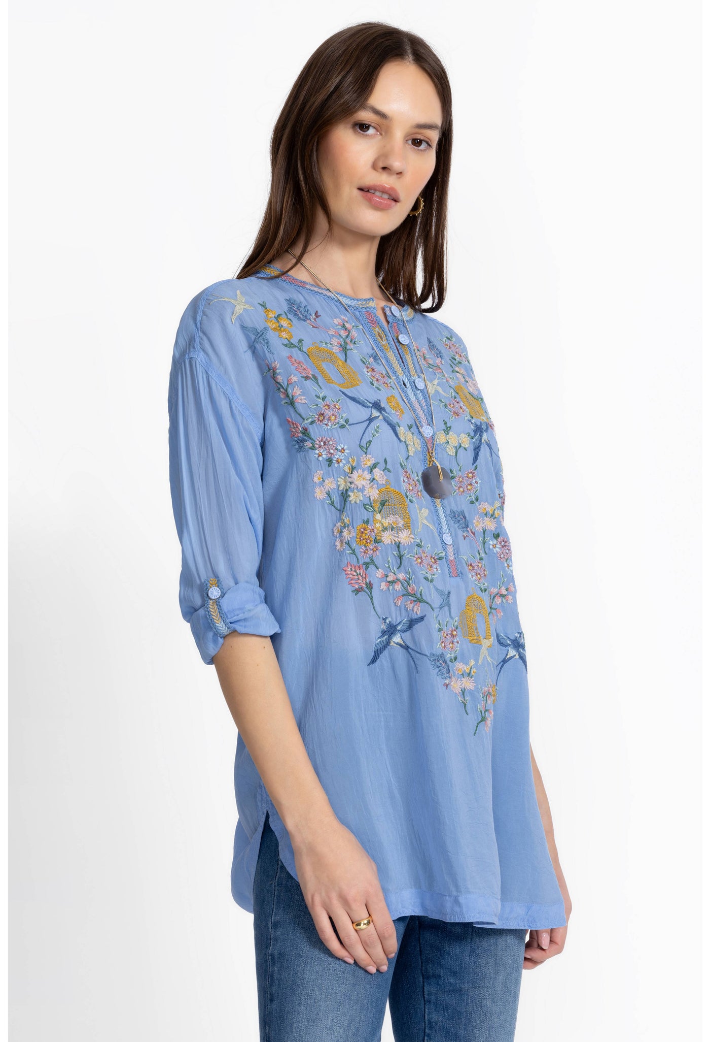 Johnny Was - Zinnia Tunic. Blue