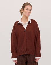 Cloth & Co - The Cardigan. Mahogany