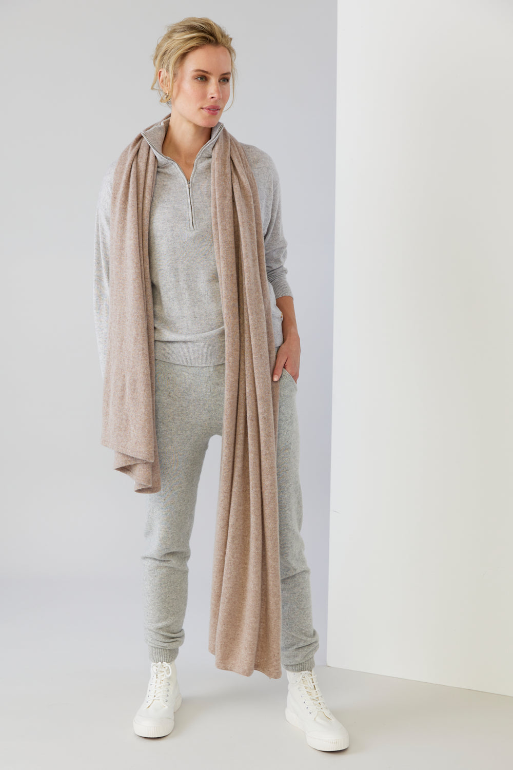 Mia Fratino - Cashmere Travel Wrap. Toast