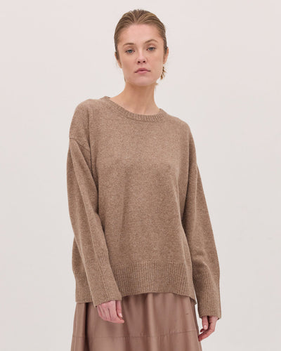 Cloth & Co - The Classic Crew Jumper. Sepia