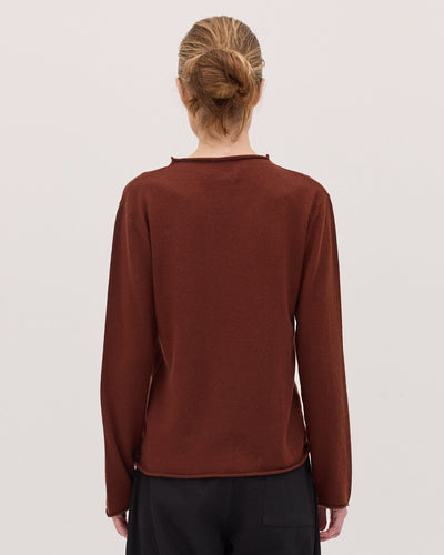 Cloth & Co - The Funnel Neck. Mahogany