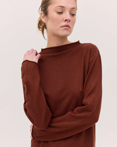 Cloth & Co - The Funnel Neck. Mahogany