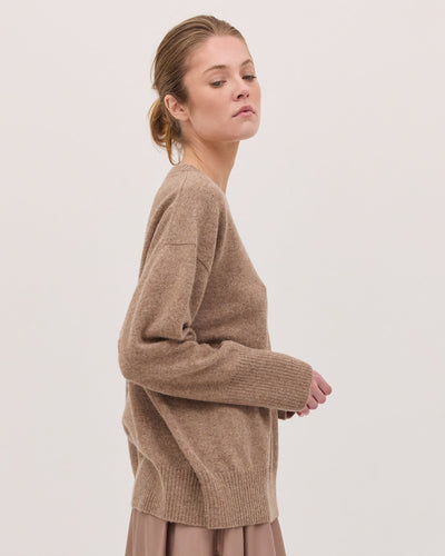 Cloth & Co - The Classic Crew Jumper. Sepia