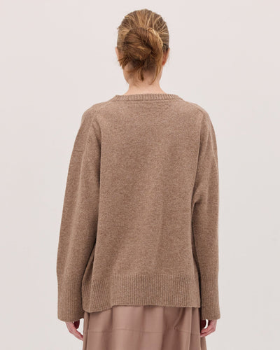 Cloth & Co - The Classic Crew Jumper. Sepia