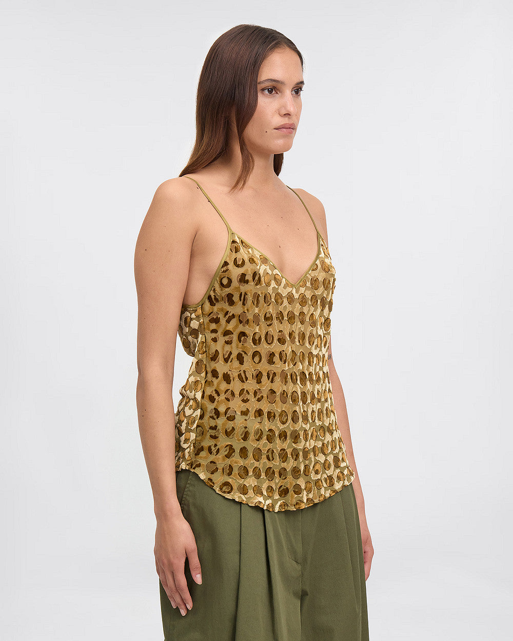 Mes Demoiselles - Kado Top. Kaki Dots