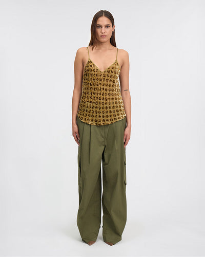 Mes Demoiselles - Kado Top. Kaki Dots