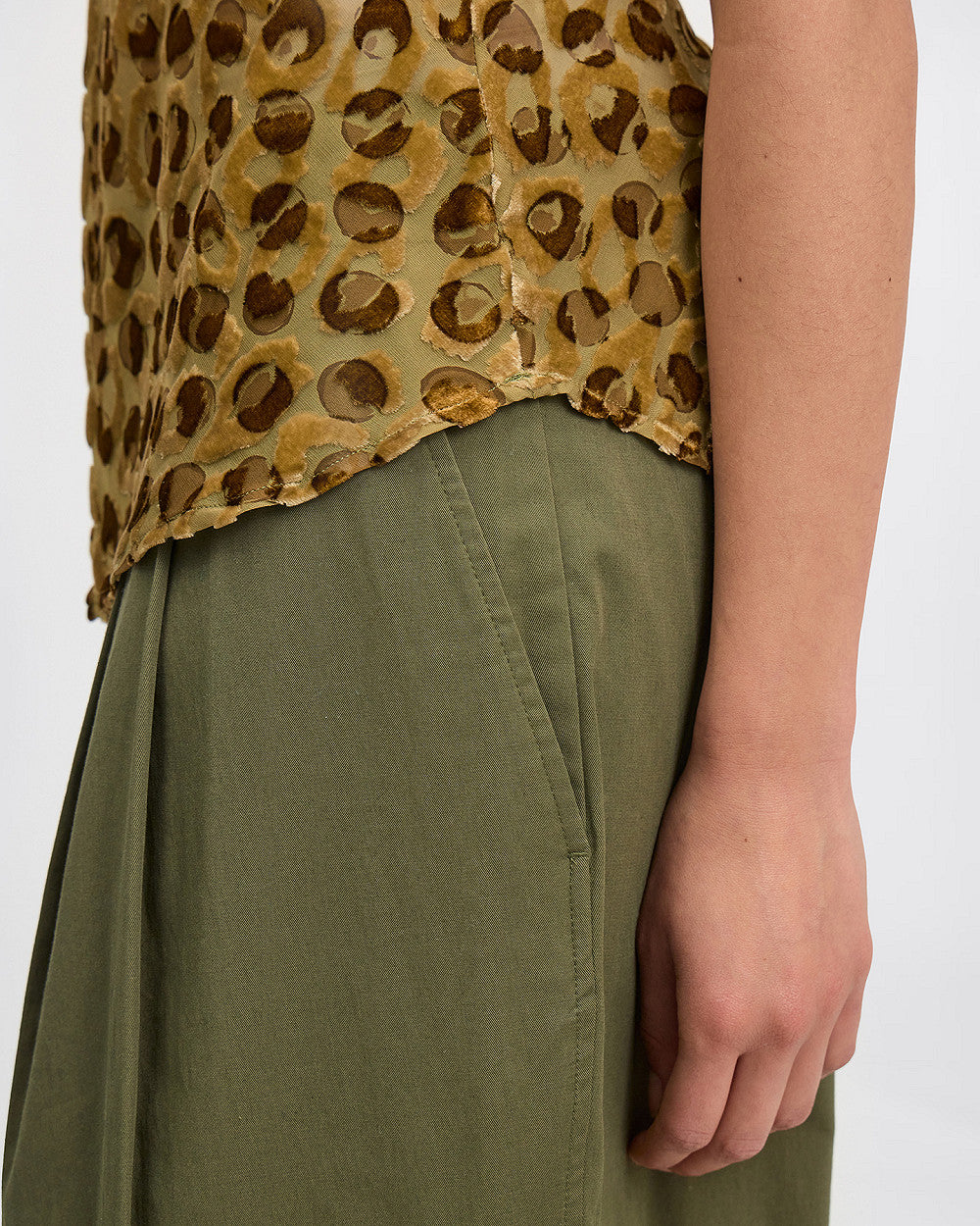 Mes Demoiselles - Kado Top. Kaki Dots
