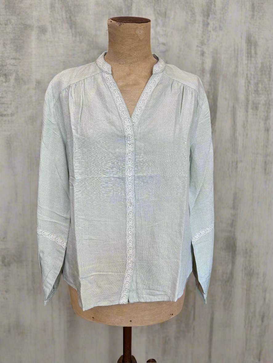 Maison Hotel - Mia Blouse. Azzurro.