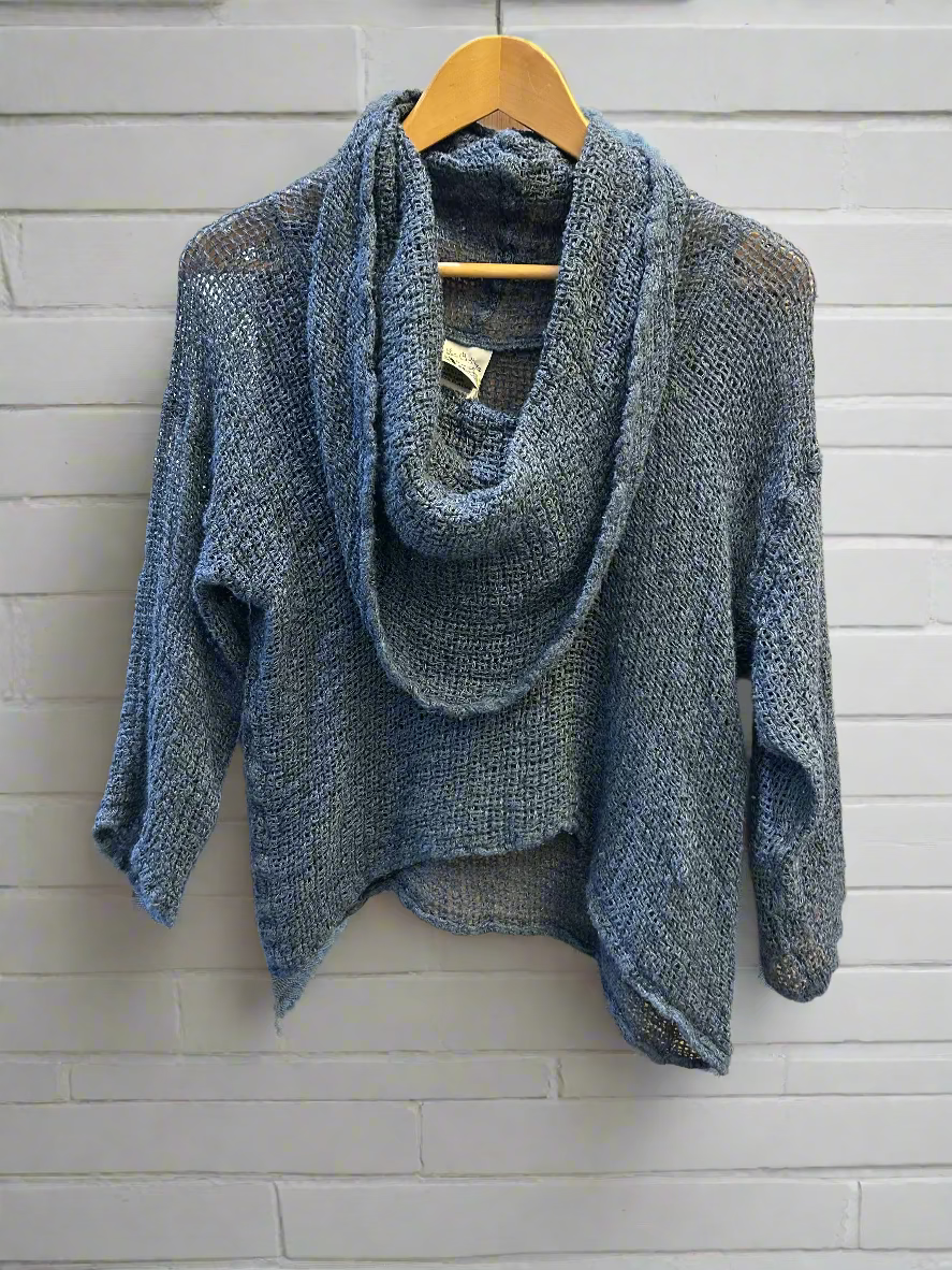 La Bottega Di Brunella - Maglia Delusa Campagna. Blu