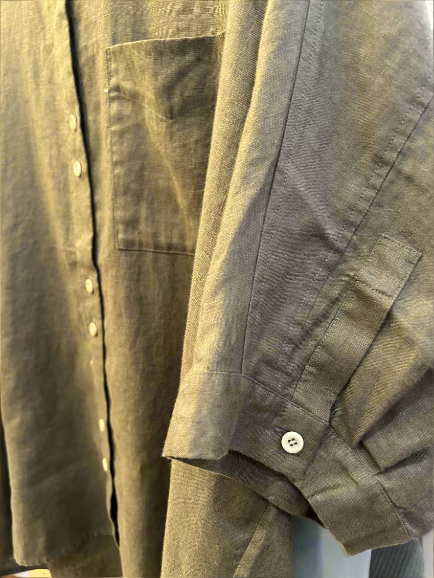 Lilly Pilly - Pixie Linen Shirt. Khaki.