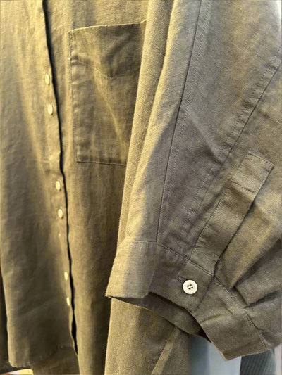 Lilly Pilly - Pixie Linen Shirt. Khaki.