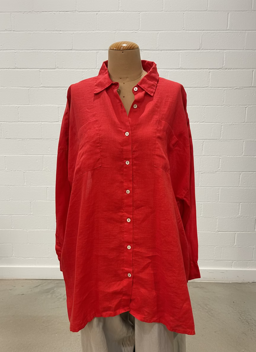 Frockk - Aiden Shirt. Summer Red.