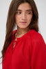 CREAM - CRBeliis Lace Blouse. High Risk Red.