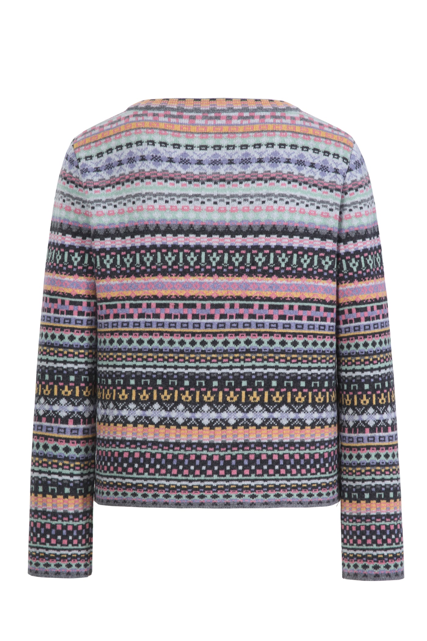 Ivko - O-Neck Cardigan Stripe Pattern. Anthracite