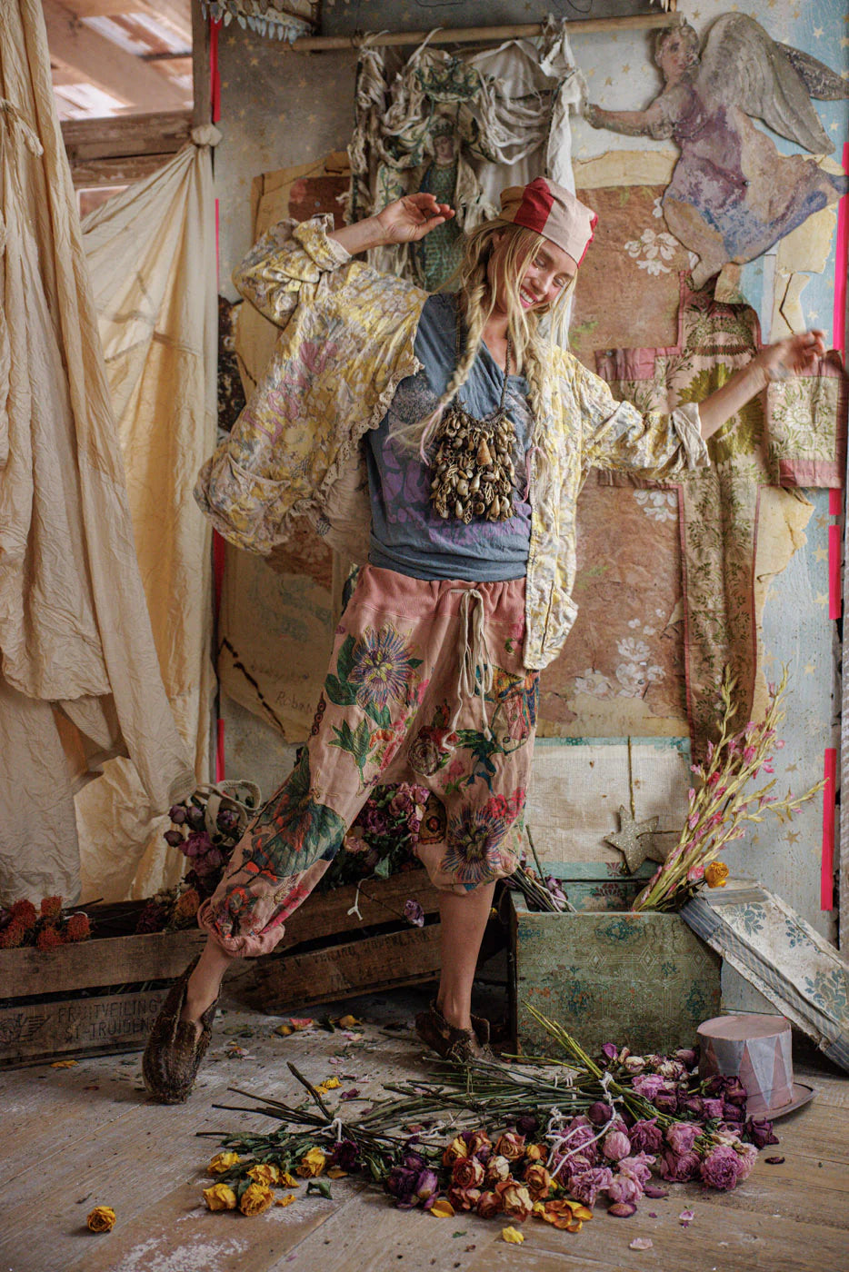 Magnolia Pearl - Anders Love Applique Jacket - Banana Bread.