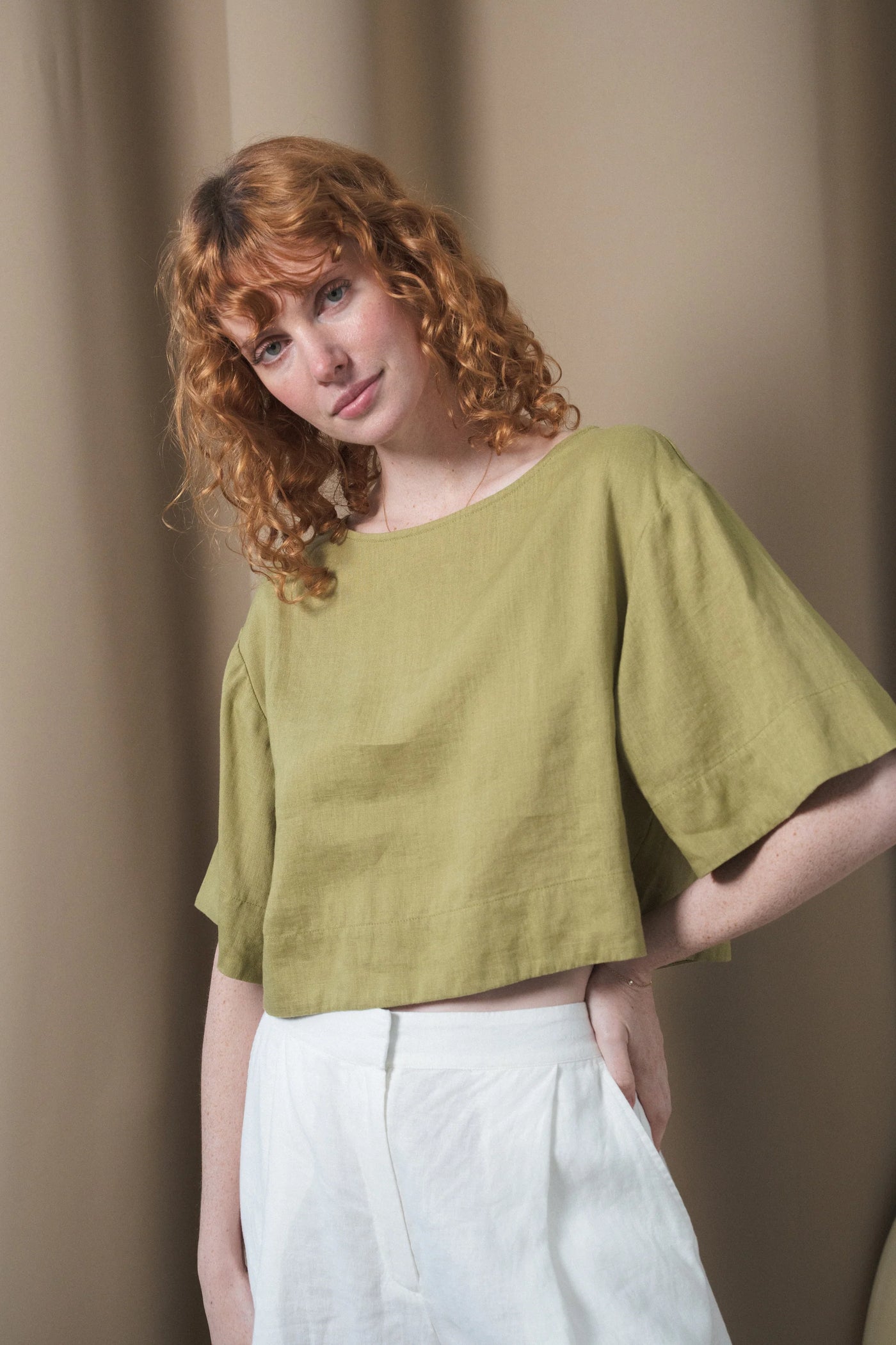 Lilly Pilly - Maya Top. Olive.