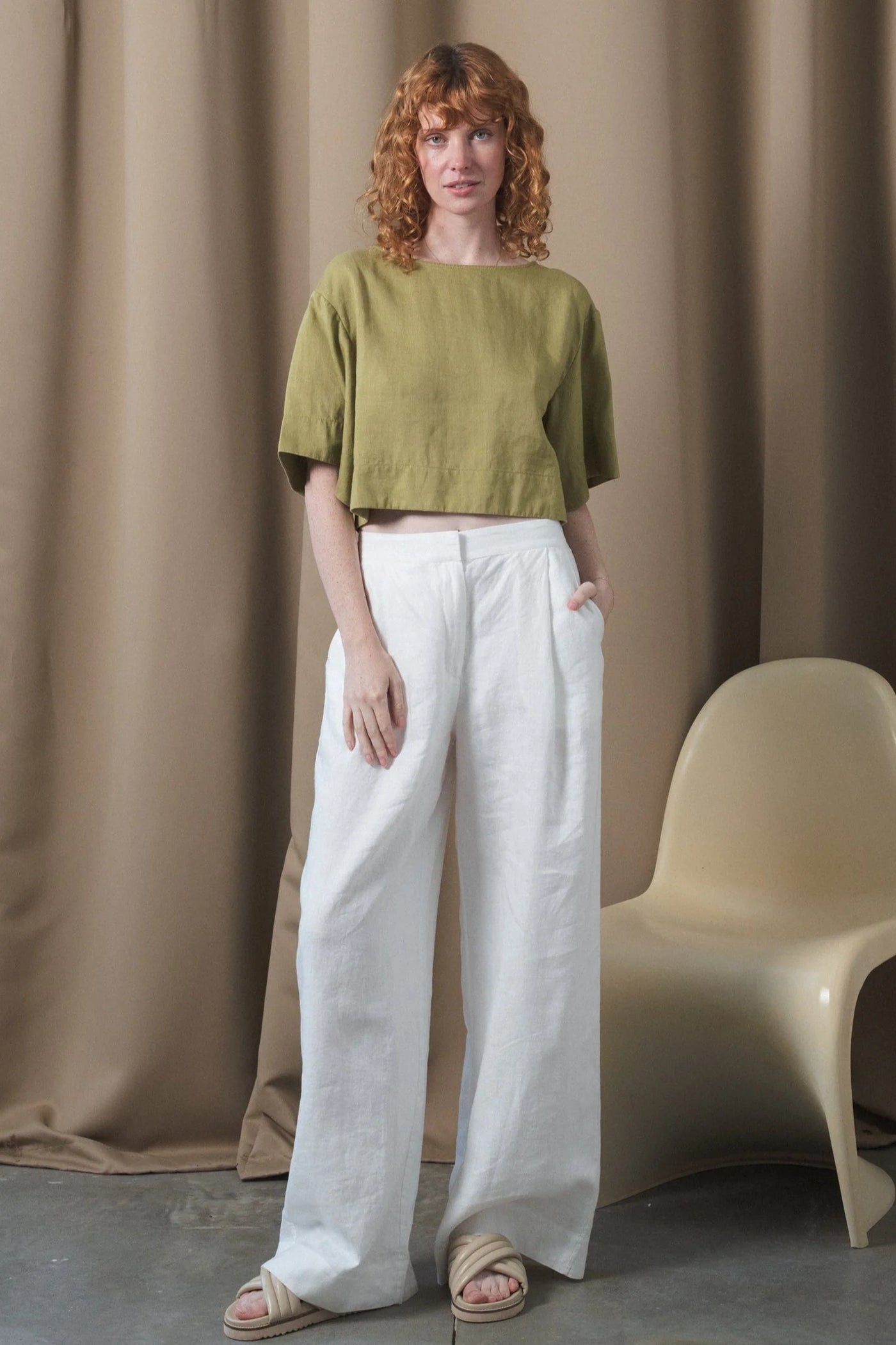 Lilly Pilly - Maya Top. Olive.
