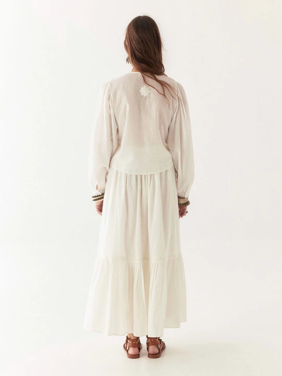 Maison Hotel - Luisa Skirt. White Lilies.