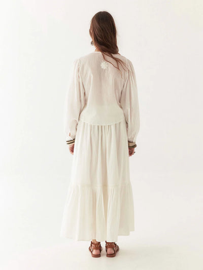 Maison Hotel - Luisa Skirt. White Lilies.