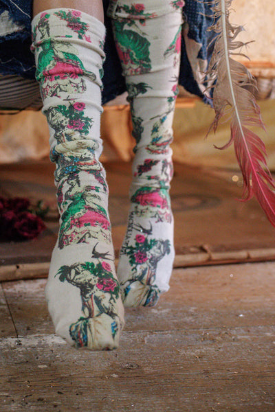 Magnolia Pearl - La Dame Verde OTK Socks. Marquise.