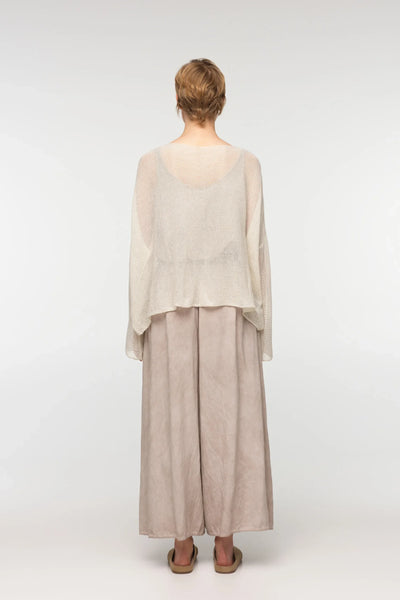 La Vaca Loca - Fuerte Knitted Top. Sand (Milky white for style reference only)