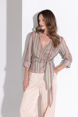 Kamare - Georgie Shirt. Sunset Stripe.