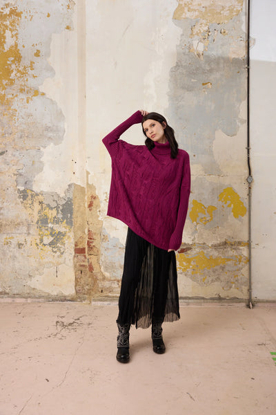 Vale and Ward - Quinn Knit 3D. Raspberry