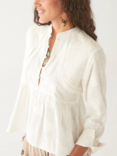 Maison Hotel - Ariana Blouse. Ivory.