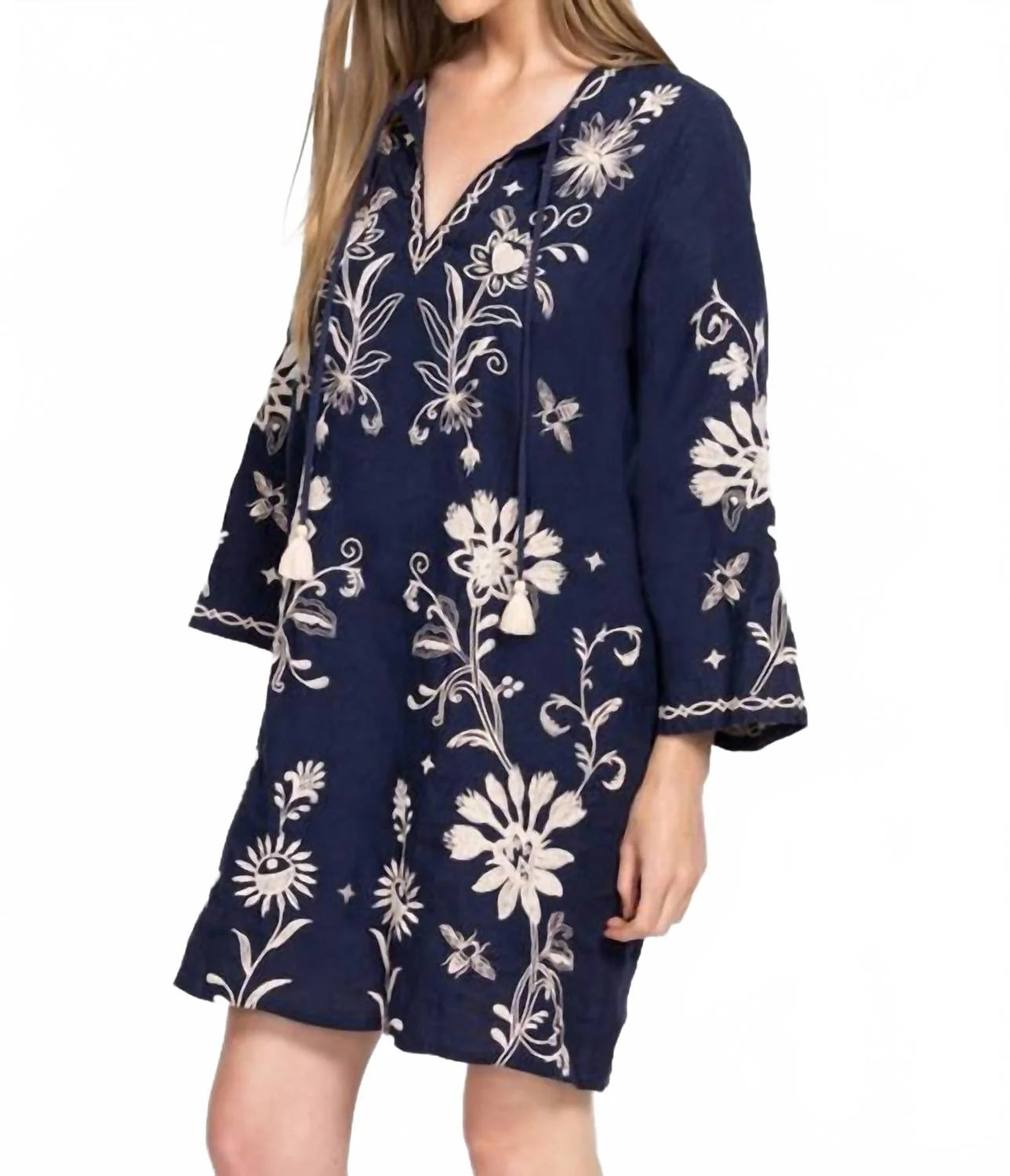 Johnny Was - Danika Kimono Sleeve Relaxed Dress. Blue Night