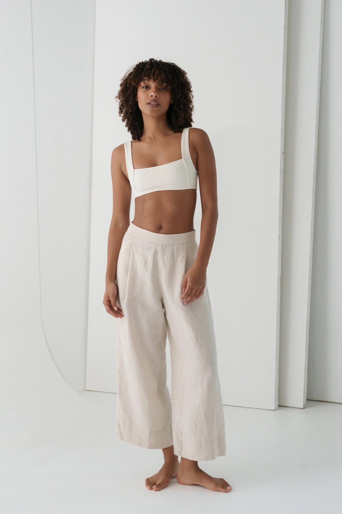 Lilly Pilly - Ivy Crop Pant. Oatmeal.