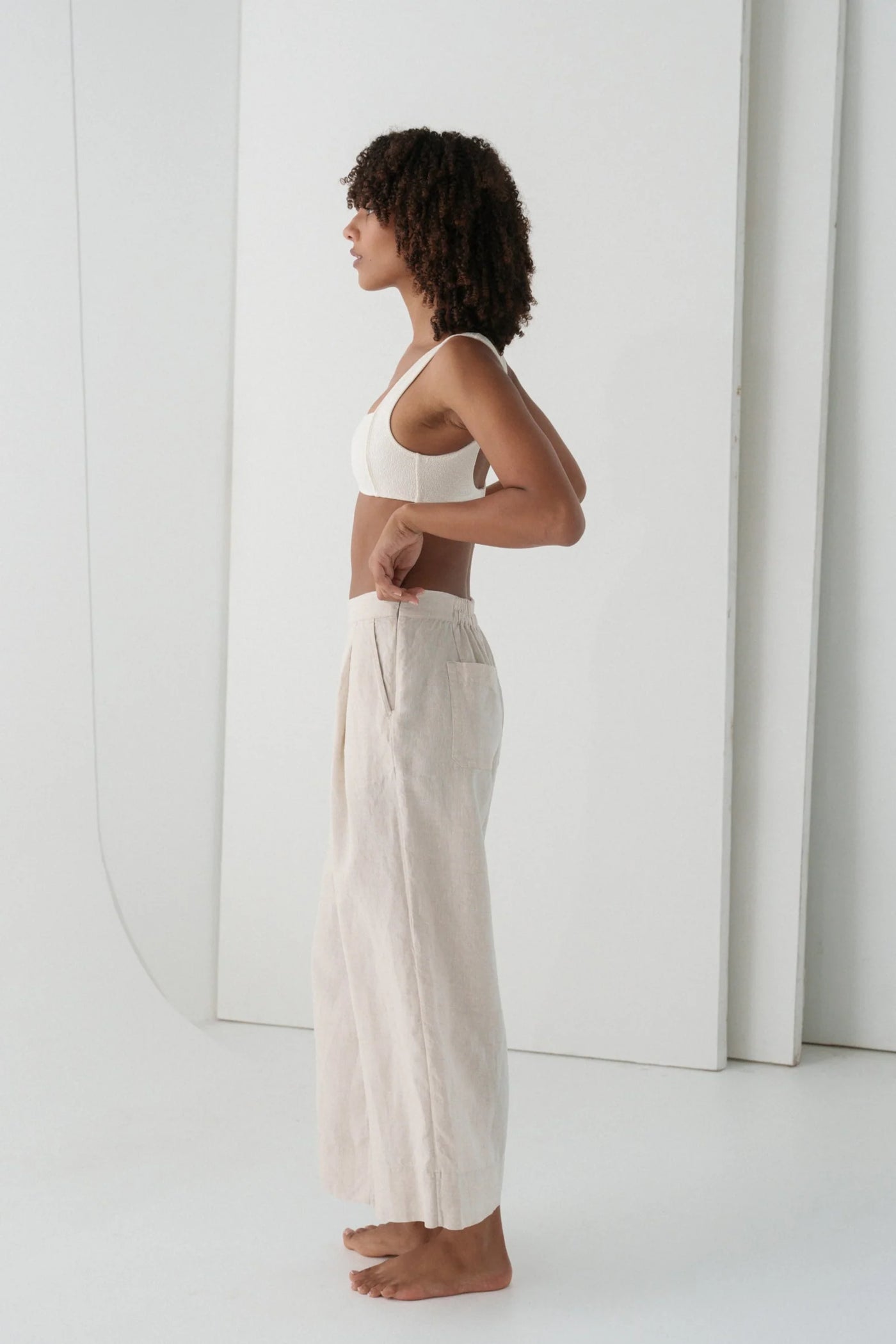 Lilly Pilly - Ivy Crop Pant. Oatmeal.