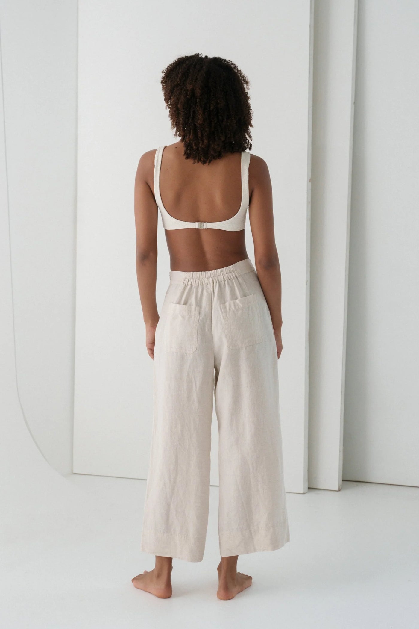 Lilly Pilly - Ivy Crop Pant. Oatmeal.